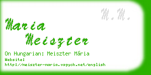 maria meiszter business card